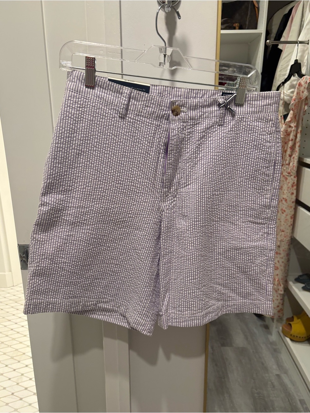 Vineyard Vines Men's Lavender Seersucker Shorts